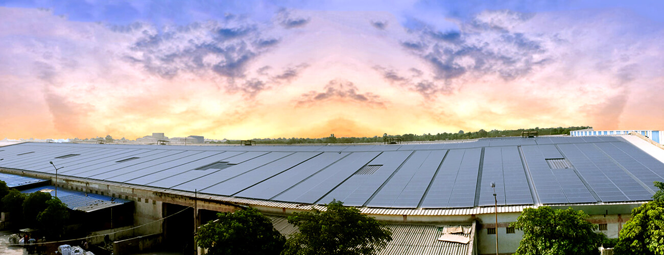 Rooftop solar installation at Dalpur, Gujarat.